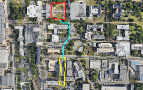 Map with instructions